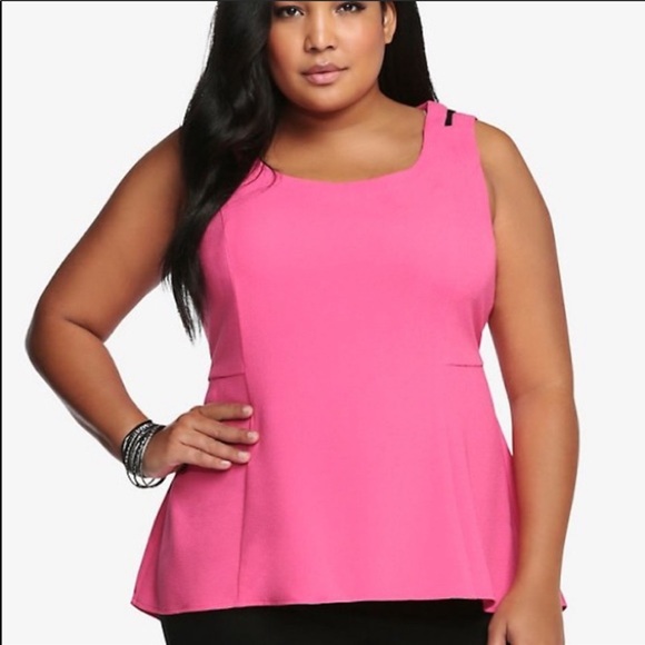 pink peplum blouse
